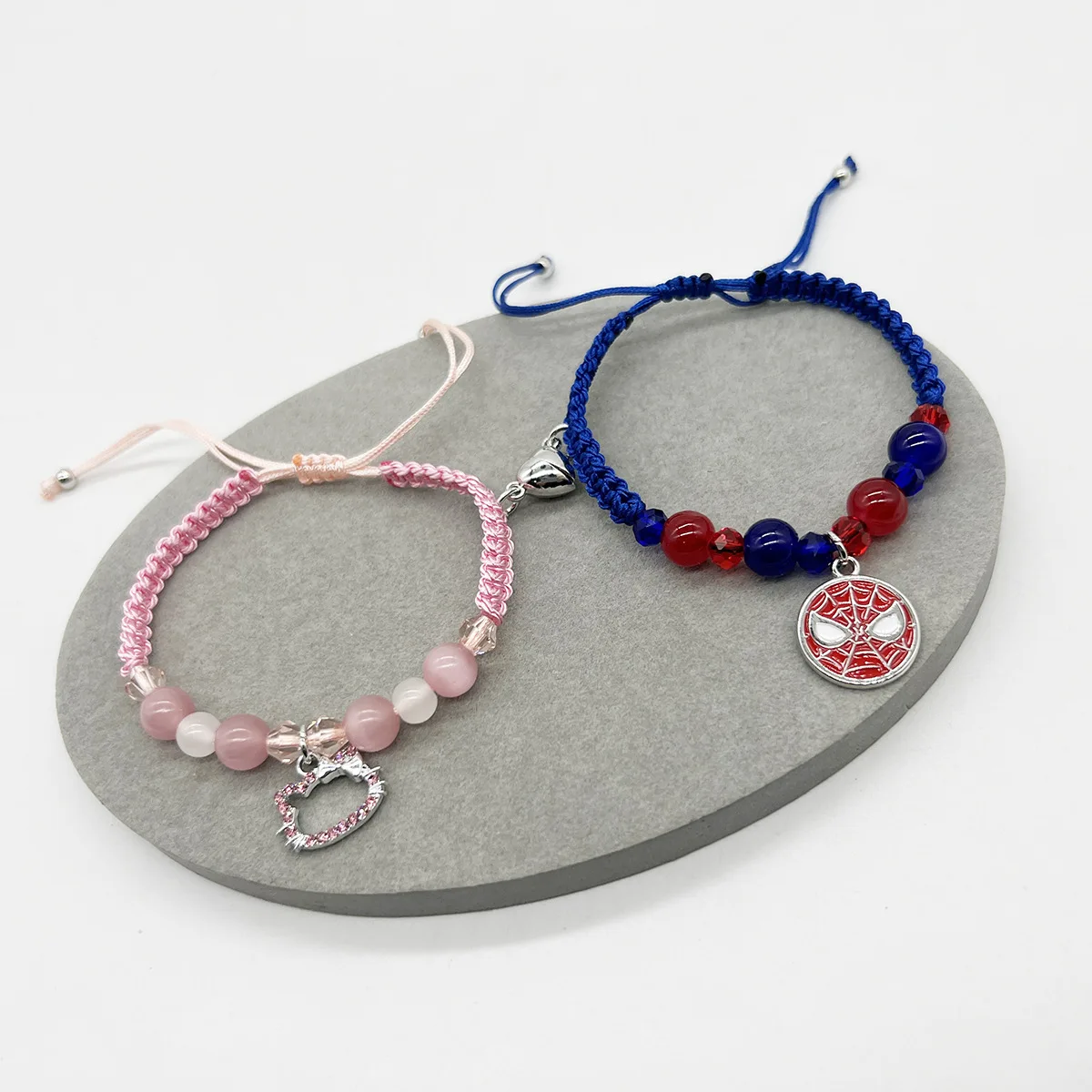 Kmvexo Spider Man Friendship Bracciali Per Best Friend Bff Halloween Matching Rope Chain Bracciali Per Coppie Family Sister
