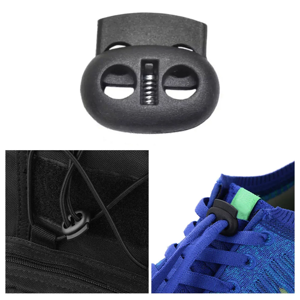 

Toggle Drawstring Rope Plug Cord Lock Rope Stopper Rope Dual Hole For Shoelaces Backpack Cords Tents Sportswear Accessories