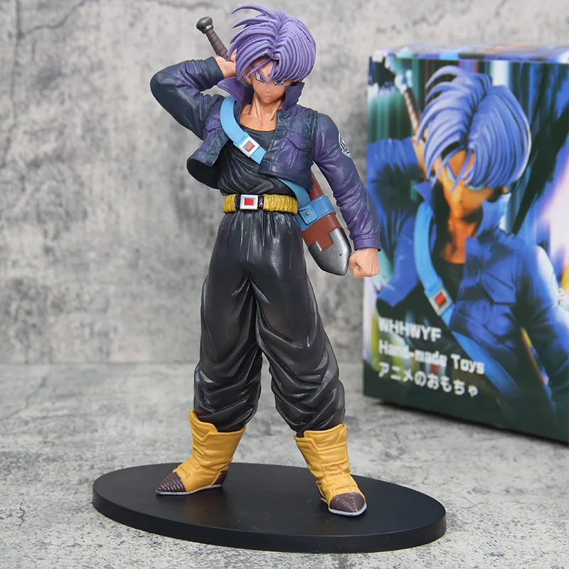 48Cm Dragon Ball Anime Figure Time Machine Future Trunks Three Heads Action Figure Statue Collect Ornament Model Doll Gift Toys