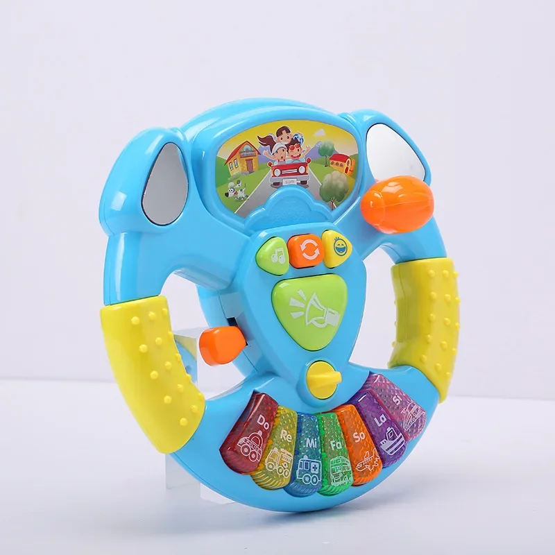 2023 Creative Simulated Toy Driving Steering Wheel Equipped with Lights, Music Various Driving Sounds Toys Kids Educational Toys 2