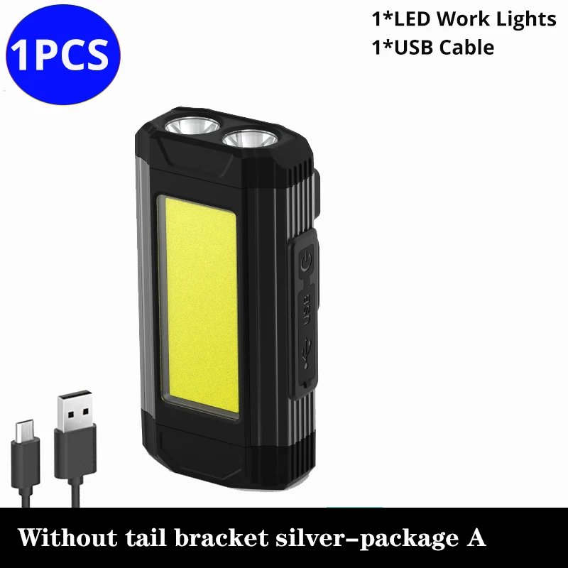 high power torch USB Rechargeable Lantern as power bank 2pcs COB Work Light with Magnet 3200mah LED Flashlight Camping Lamp IPX6 Waterpoof Torch red flashlights Flashlights