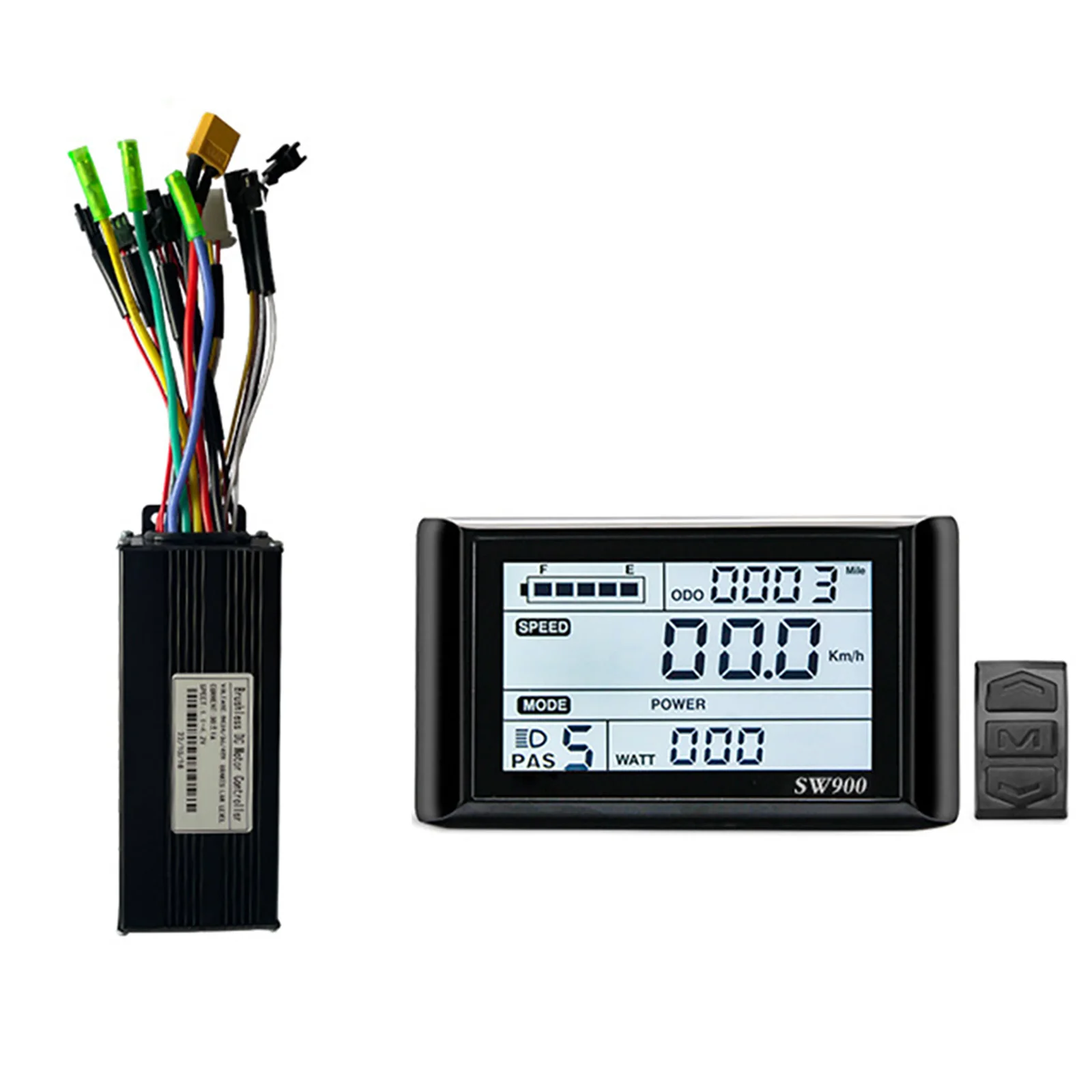 

Mountain Bike Lithium Battery Boost 30A Three-mode Sine Strobal Wave SW900 LCD Instrument Electric Bike Scooter Ebike Accessory