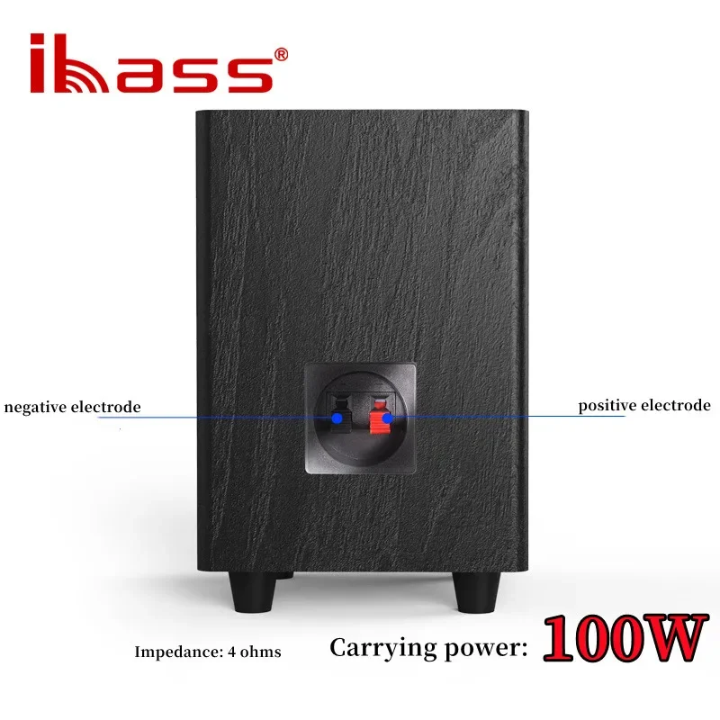 Ibass 100W High Power 6.5" Passive Subwoofer with Home Amplifier and Car Stereo Speakers SW Bass Output Home Theater HIFI System