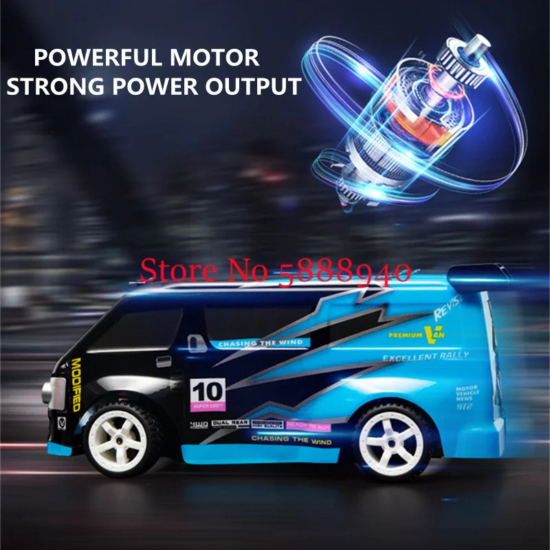 Simulation MPV Drift High Speed 4WD Remote Control Truck 2.4G Angel Eye Headlight Off Road Racing Dual Wheel Mode RC Car Truck 2