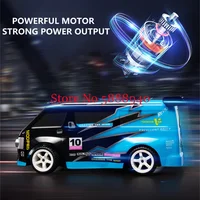 Simulation MPV Drift High Speed 4WD Remote Control Truck 2.4G Angel Eye Headlight Off Road Racing Dual Wheel Mode RC Car Truck 2