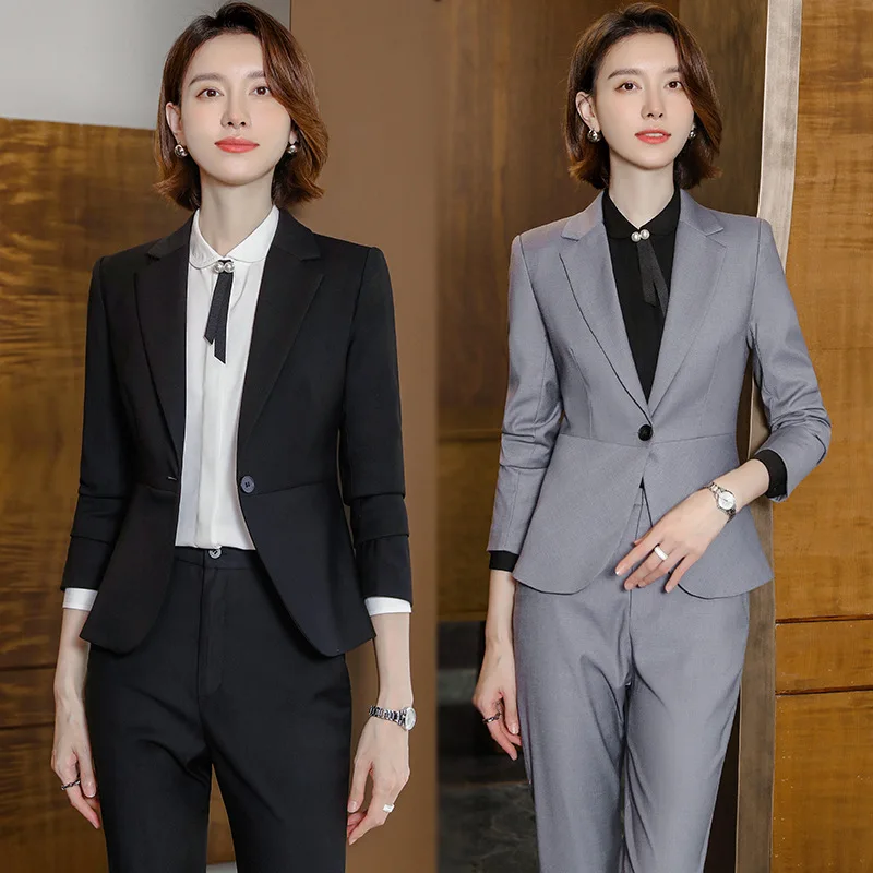 

Suit Dress Jewelry Shop Workwear Fashion Real Estate Consultant Business Suit Female Front Desk Frock Administrative Skirt Autum