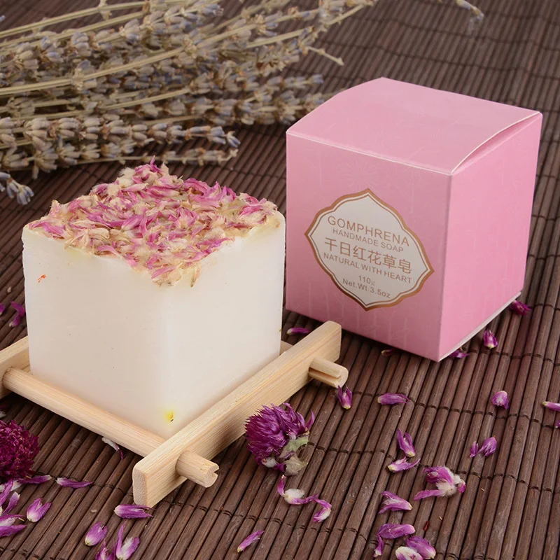 Flower Soap Dry Flower Essential Oil Soap Face Hand Nourishing Skin Care Cleansing Handmade Bath Soap Natural Herbal