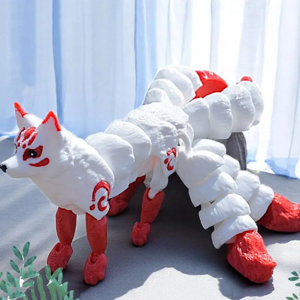 Joints Movable 3D Printed Animal Ornament 3D Printed Five Tailed 3D Printed Animal Model Animal Shape Cute