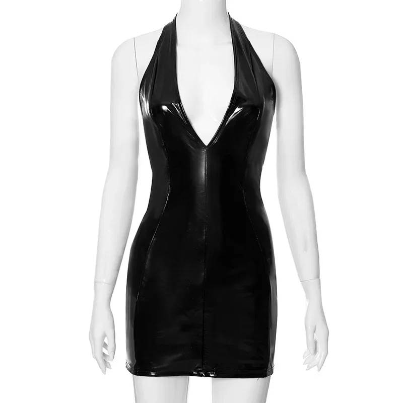 GOCTRN] ジッパー調整なしの女性用ラテックス水着ネックライン,オレンジ,XXL ネックエントリーブラックラテックス水着ボディスーツプラスカスタムメイド,紫,XXL  StandardRubber(0.4mm) 水着 セクシーな女性の ラテックス水着のネックライン、ジッパーのカスタマイズなし ... 女性のセクシーな光沢のある PVC ボディコンドレススリム半袖ミニクラブラテックスレザードレス女性,黄色,XS