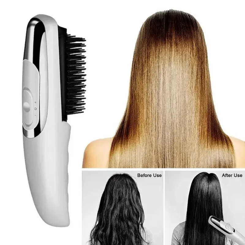2 in1 Electric Hair Straightening Massage Comb Vibration LED Red Light Therapy Scalp Brush Hair Growth Body Massage Head Relieve 6