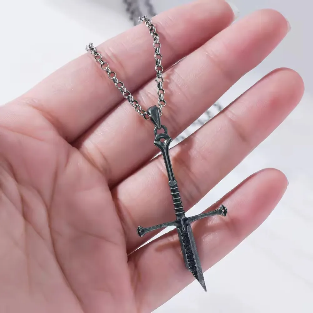 Vintage Cross Pendant Necklace Jewelry Gift