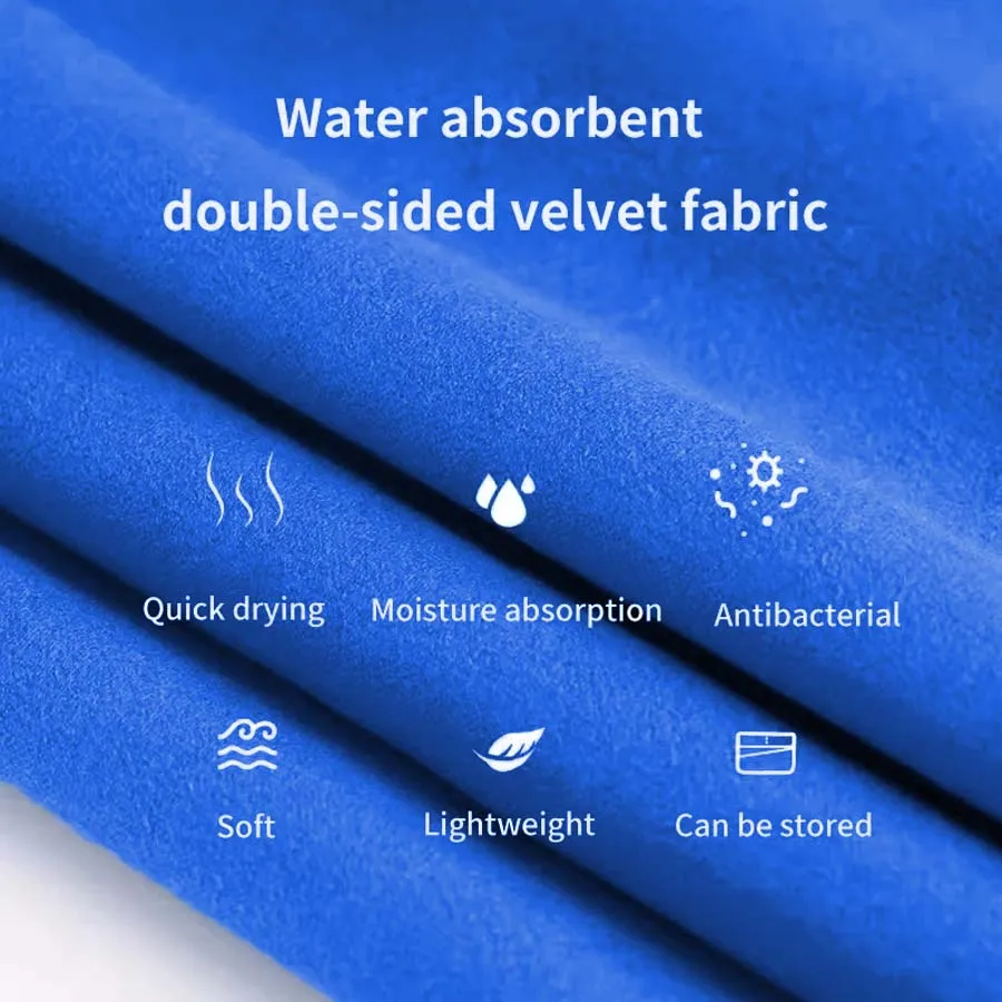2-pcs Super-absorbent, microfibre quick-drying towel, ultra-soft compact sports towel for swimming, beach, hiking, yoga, travel 3