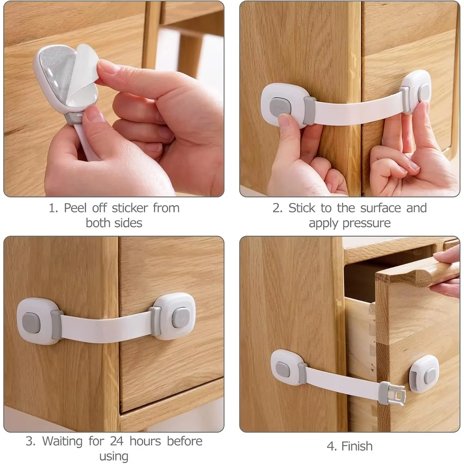 3/5/8Pcs Baby Cabinet Locks Child Safety Protection Drawer Locks Household Child Anti-pinch Anti-window Safety Protection