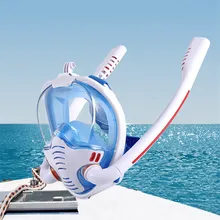 

Adult Double Breathing Tube Silicone Full Dry Snorkeling Masks Full Face Men Women Anti Fog Scuba Diving Mask Swimming Equipment