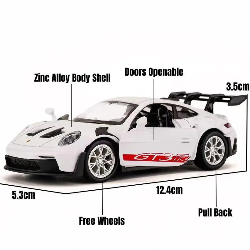 1/36 Porsche 911 GT3 918 Spyder Taycan Toy Car Racing Model RMZ