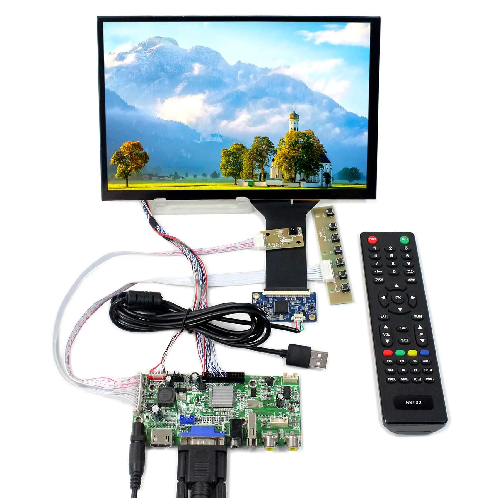 

10.1inch 1280X800 LCD Screen M101NWWB With Capacitive Touch Panel and HD MI+VGA+AV+USB LCD Controller Board