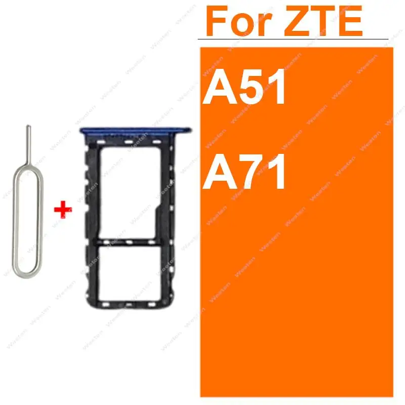 

SIM Card Tray For ZTE Blade A51 A71 SIM Card Tray Holder Micro SD Card Reader Replacement Parts