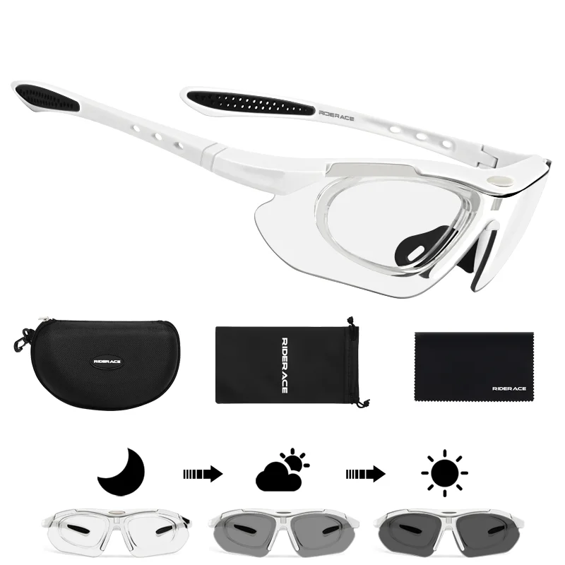 RIDERACE Radfahren Sonnenbrille Photochrome Sonnenbrille MTB Mountainbike Brillen Sport Zyklus Straße Fahrrad Brille – Detail 11