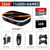 Kinhank Super Console X4 Plus 4 + 32G 3 en 1 60000 jeux 60 + émulateurs pour Console de jeu PS1/PSP/SS/DC/N64 sortie HD 3