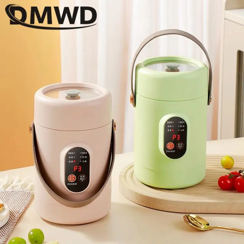 110V 220V Portable rice cooker 1.6L Ceramic glaze liner Intelligent Stew cup Non-stick coating Cooking pot Reservation Timing 5