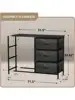 Sorbus Dresser with 6 Faux Wood Drawers - Chest Organizer Unit with Steel Frame Wood Top and Handle Easy Pull Fabric Bin 3