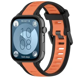 Cinturino Sportivo in Silicone Morbido a Due Toni - Bracciale Testurizzato e Confortevole