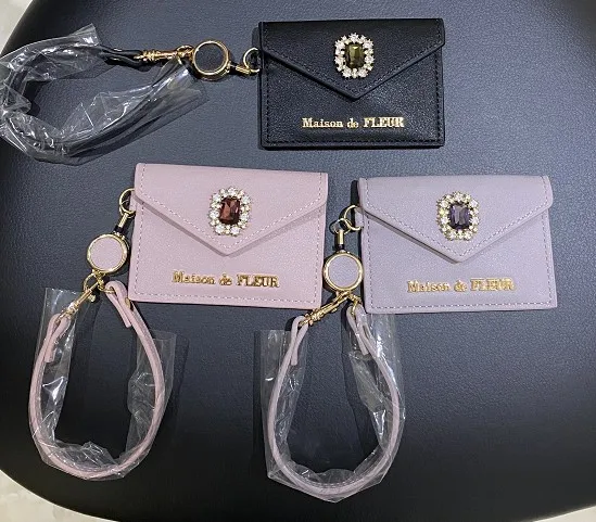 Japanese Style New Fashion All-Match Commuter Women's Card Bags Sweet Cute Beautiful Diamonds Luggage Accessories for Ladies
