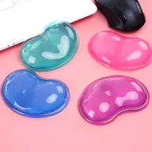 Moda silicone almofada de pulso em forma de coração qualidade ondulado conforto gel computador mouse mão apoios de pulso almofada de apoio