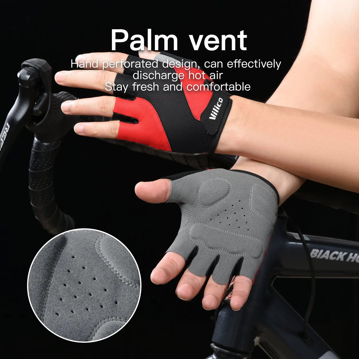 Cycling Gloves Breathable And Wear-Resistant Riding Short Finger Gloves,Outdoor Running Gloves For Spring And Summer Sports