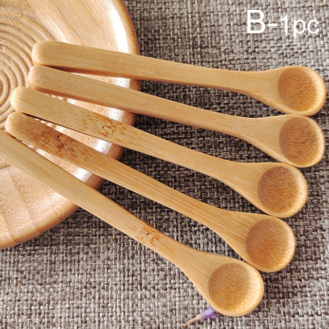 Natural Wooden Salt Spoon Eco-Friendly Children's Ice Cream Scoop Honey Scoop Kitchen Cooking Spoon Coffee Stirring Spoon