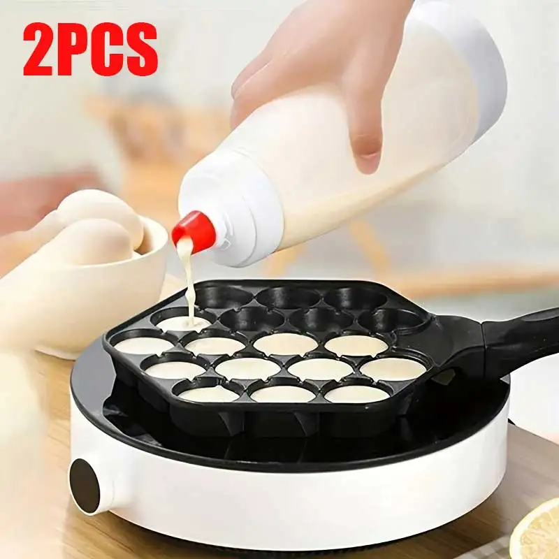 Pancake batter mixer Pancake Batter Bottle Battler Mixer With Blender Ball Wire Whisk For Restaurant Baking Pancakes Cupcakes Muffins Crepes And More