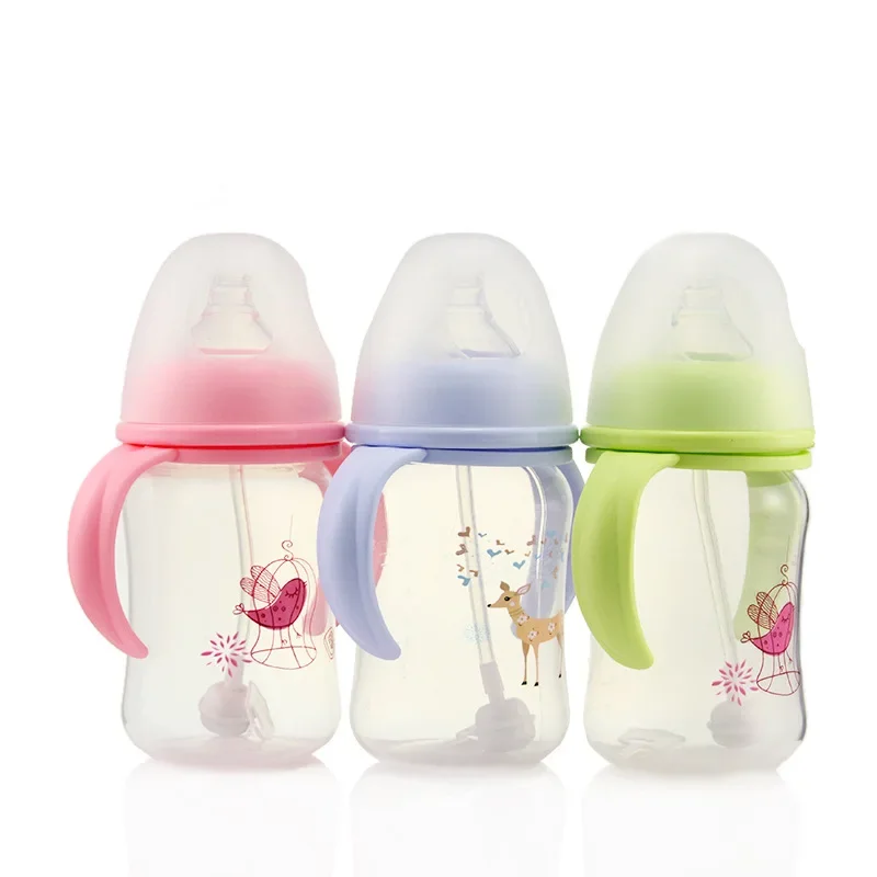 1pcs Kids Cup Cartoon Water Bottles for Baby Feeding Bottles Newborn Baby Milk Bottle Accessories Hand Shank for Bottle