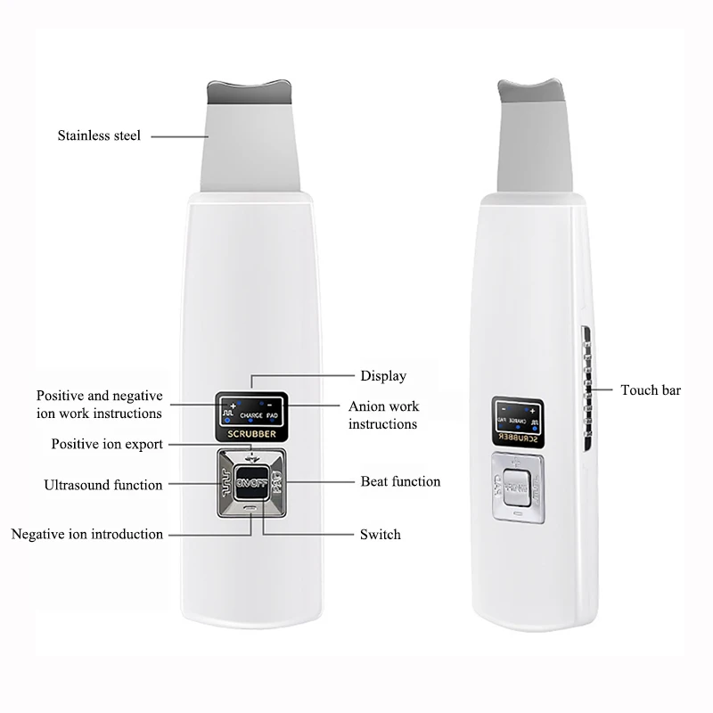 Hot Sale Ultrasonic Deep Cleansing Skin Scrubber Sonic Ionic Remove Blackheads And Exfoliate Face Skin Peeling Beauty Device