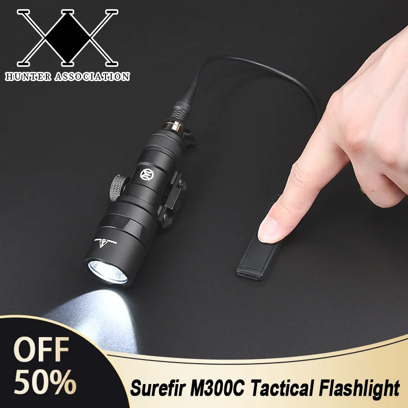 

2023 NEW Surefir M300 M300C Weapon Scout FlashLight Tactical Airsoft M300A Upgrade Mini Outdoor Hunting Light Fit 20mm Rail