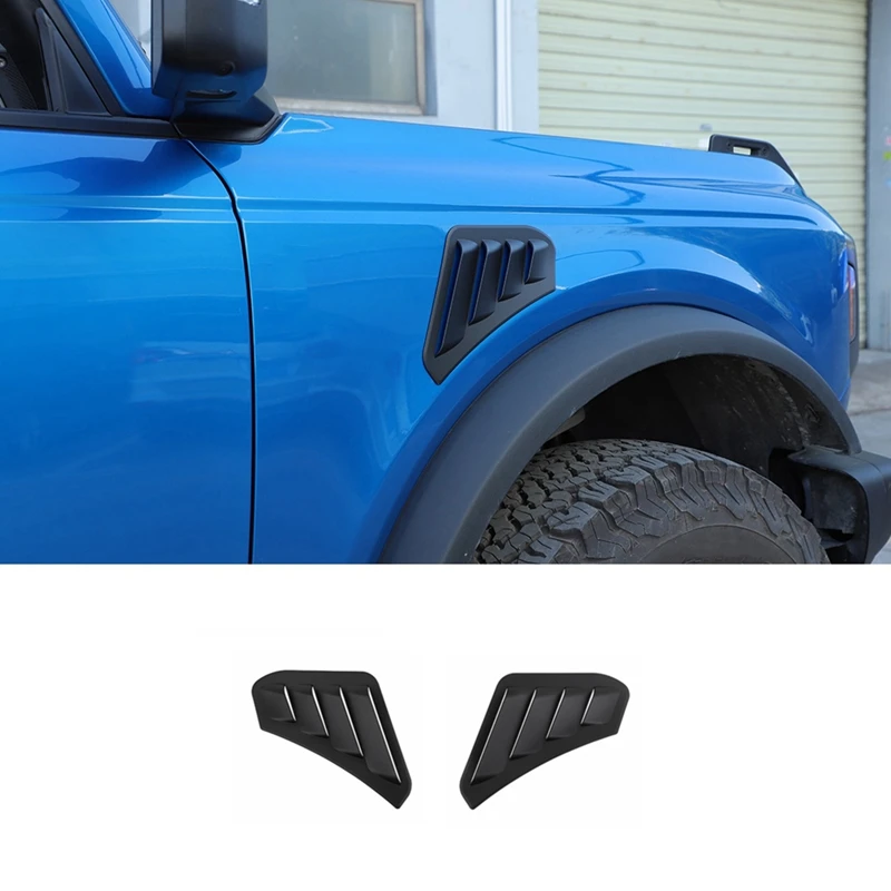 

Car Body Wheel Brow Side Fender Grills Decoration Cover For Ford Bronco 2021 2022 2023 Exterior Accessories
