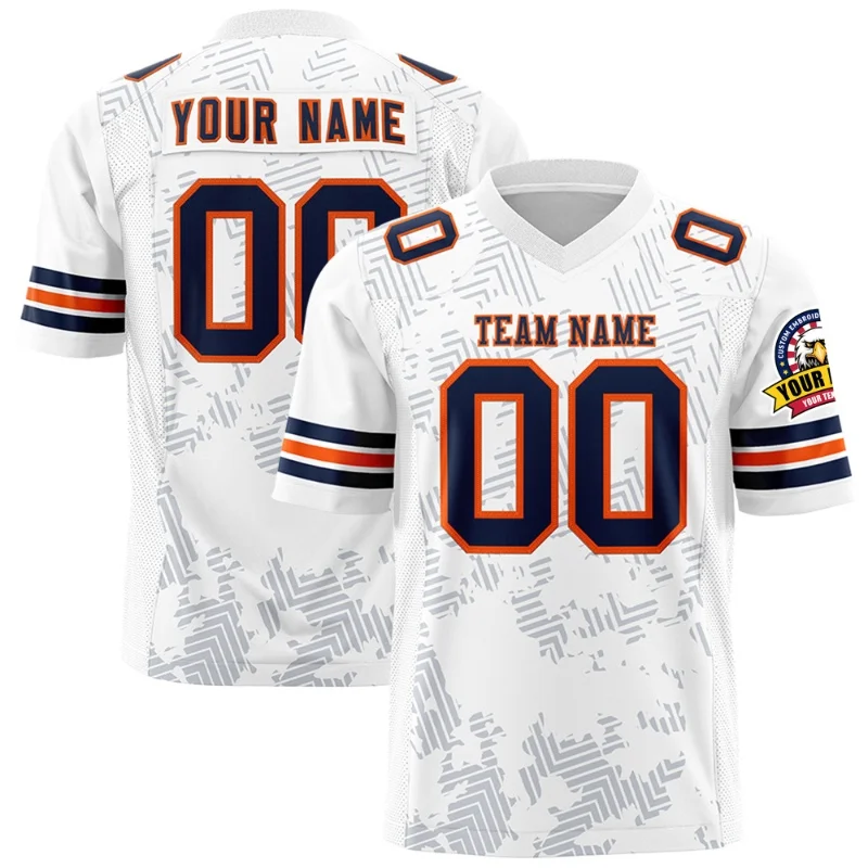 Graffiti Line Design Football Jersey for Men/Youths Name Number Football Jersey Mesh Breathable Rugby Jerseys