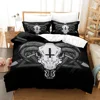 3D Printed Dark Satanic Bedding Set Duvet Cover Bedroom Comforter Covers Single Twin King ​Size Quilt Cover Home Textile 2/3PCS 6