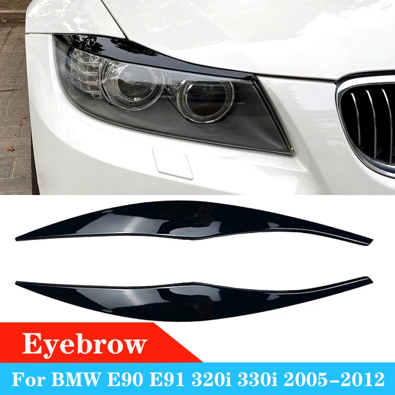 

Для BMW 3 серии E90 E91 320i 330i седан туристическая Автомобильная фара отделка для глаз бровей век крышки 2005-2012 углеродное волокно