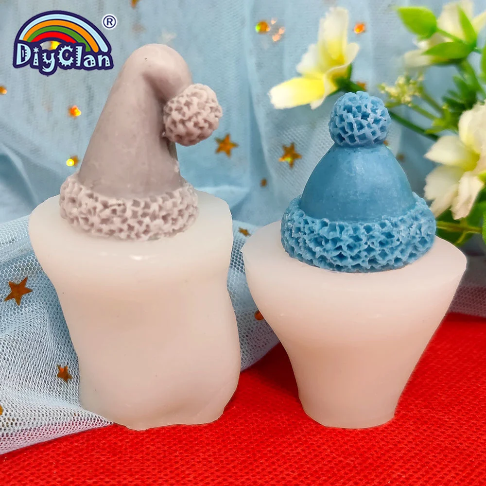 Nette Weihnachten Hut Silikon Form DIY Kerze Aromatherapie Gips, Der Form Weihnachten Dekoration Schokolade Kuchen Backen Werkzeuge – Detail 1