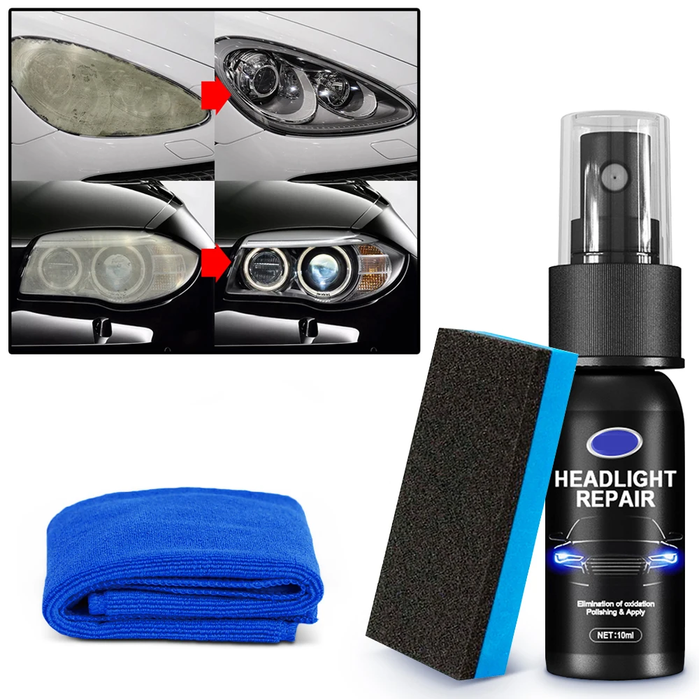 Car Headlight Repair Agent Scratch Remover Fluid Renewal Polish Liquid Kit Accessories Wash Auto Cleaning Care Refurbished Tools 1 bottle car headlight repair polish fluid scratch remove refurbishment coating oxidation polishing car cleaning accessories