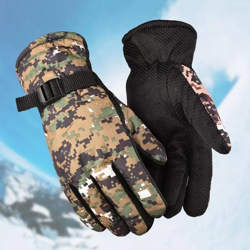Winter Snowboard Ski Gloves Cotton Waterproof Breathable Snow Gloves Motorcycle Gloves for Cold Weather Mens Womens 5