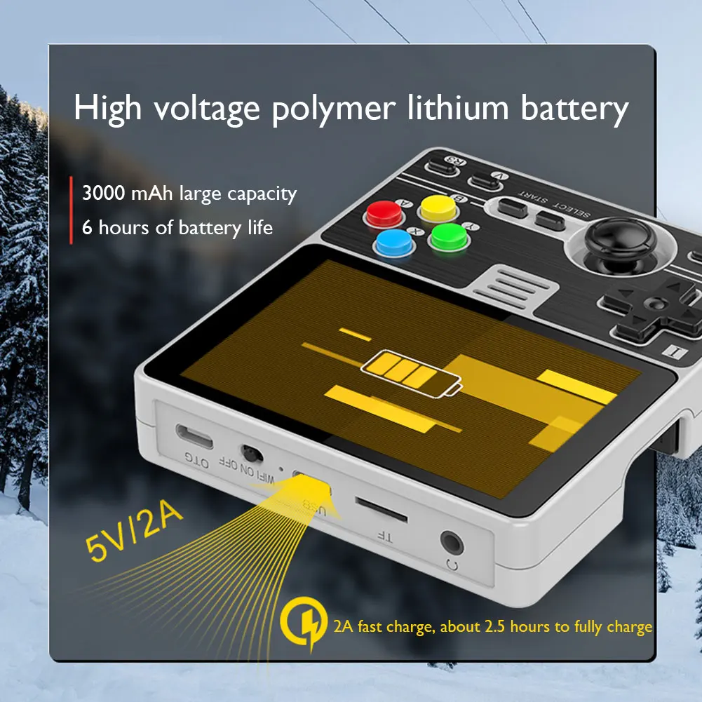 ALLOYSEED RGB20 Module Screen Online Handheld Mini Video Game Console WiFi Player Built-in Multiplayers Game Handheld Console