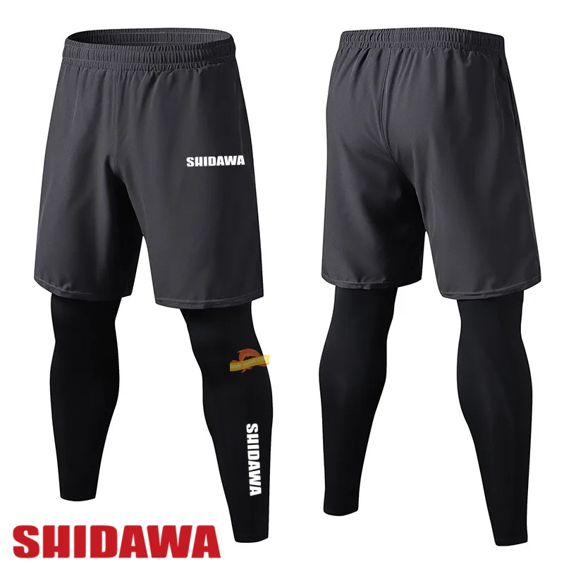 

Мужская одежда для рыбалки, имитация двух предметов для бега, тренировок, фитнеса, эластичные дышащие походные рыболовные штаны