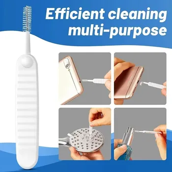 Kit di pulizia portatile per porta di ricarica per telefono cellulare Spazzola pulita Set di detergenti per spazzole per pulizia multifunzionali Tappo antipolvere