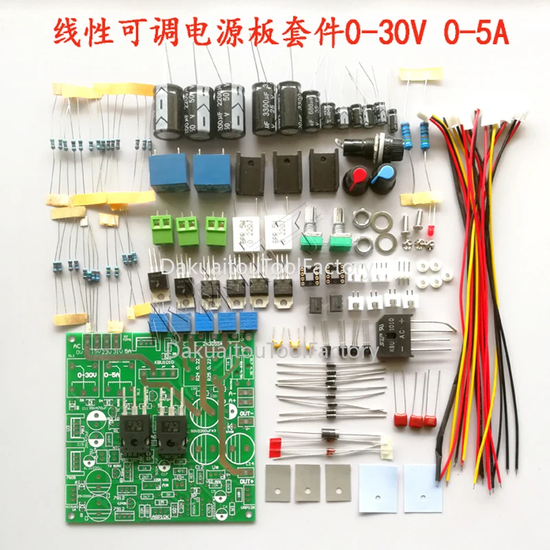 

Adjustable Power Supply 0-30V 0-5A Learning Experiment Power Supply Board Constant Voltage and Current Power Supply Board Kit