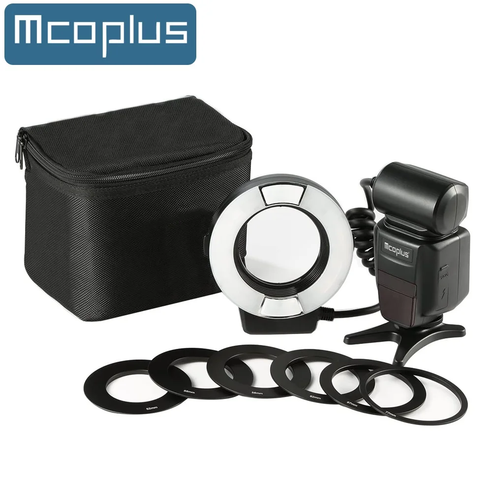Mcoplus Mco-14Ext-N Ttl Led Macro Ring Flash Speedlite Per Nikon D7100 D750 D850 D7200 D500 D810 D7500 D5600 D3400 D5600 D5300