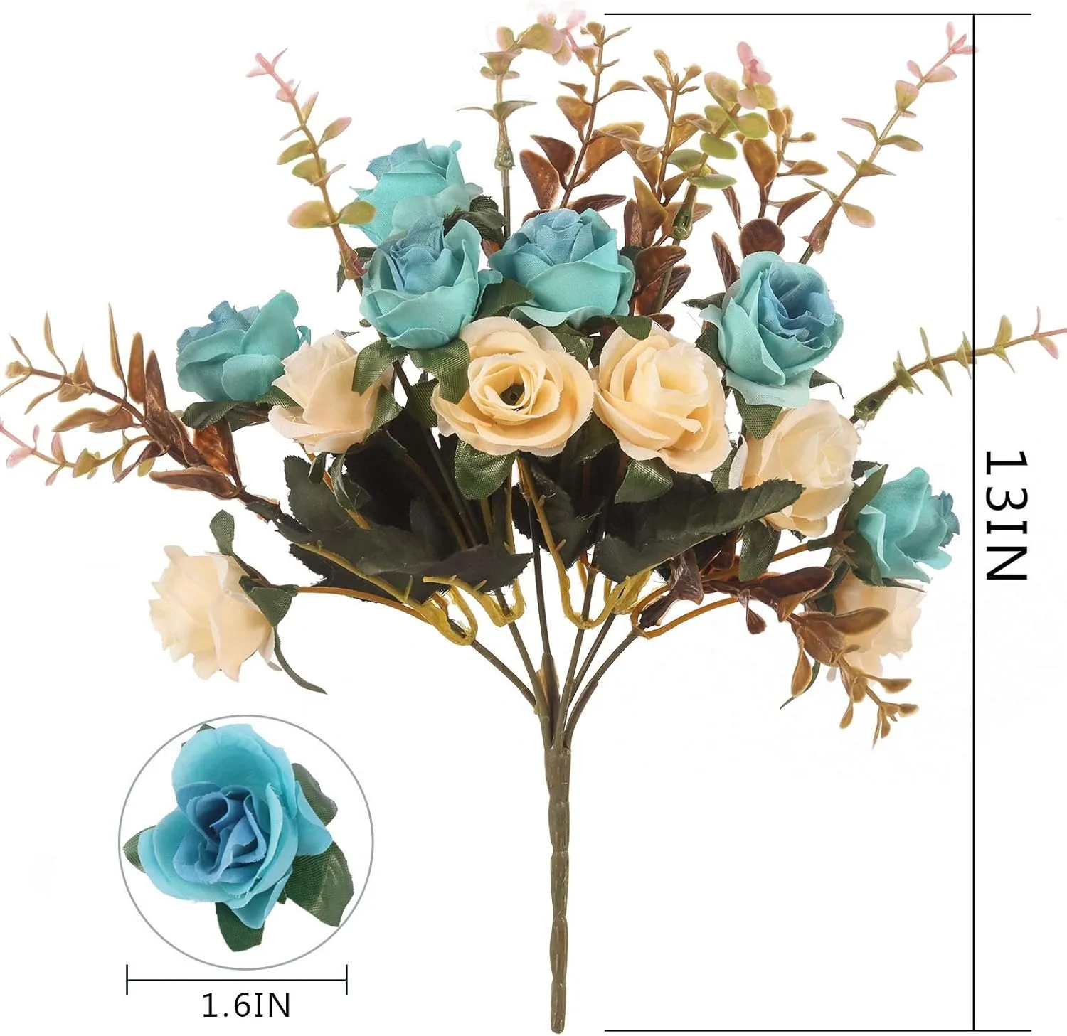 Elegant 34cm Artificial Rose Bouquet