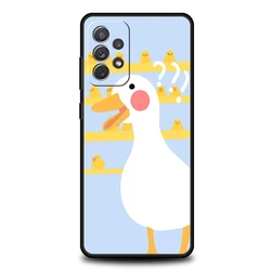 Playful Cartoon Goose Game Phone Case - TPU Shell, Cute Design - Samsung A31 (A5)