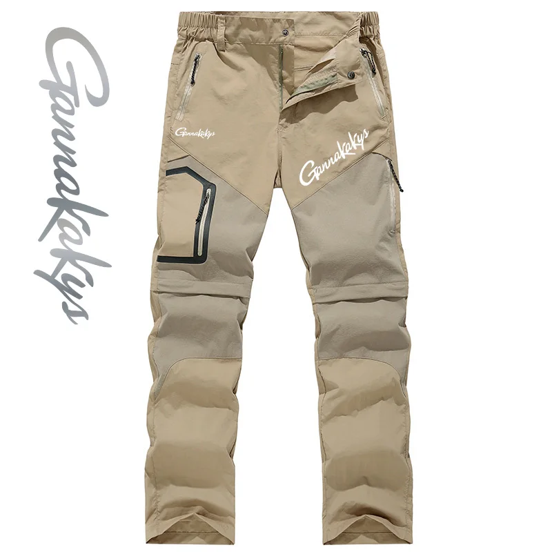 Summer Men's Fishing Pants for Windproof Hiking Removable Fishing Pants for Sports Breathable Running Travel