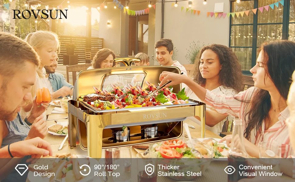 gold chafing dish